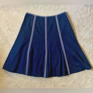 Vintage Jones New York Black & White Polka Dot A-Line Skirt | Women | Large (14)